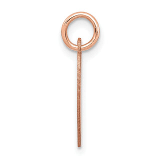 14k Rose Gold Plain .011 Gauge Engravable Heart Disc Charm XRM195/11