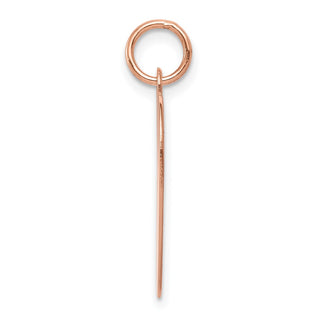 14k Rose Gold Plain .027 Gauge Engravable Heart Disc Charm XRM196/27