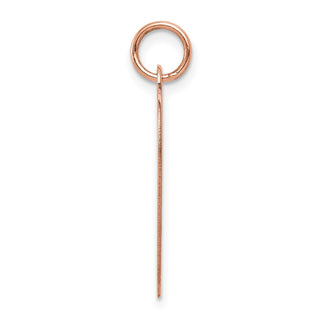 14k Rose Gold Plain .027 Gauge Engravable Heart Disc Charm XRM197/27
