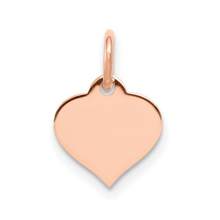 14k Rose Gold Heart Disc Charm XRM525/18