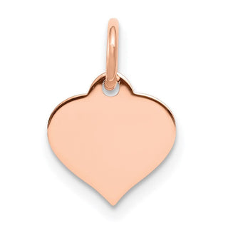 14k Rose Gold Heart Disc Charm XRM525/11