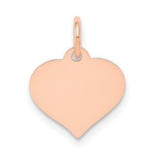14k Rose Gold Heart Disc Charm XRM526/13