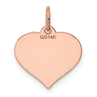 14k Rose Gold Heart Disc Charm XRM527/18