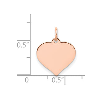 14k Rose Gold Heart Disc Charm XRM527/18