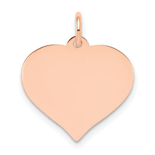 14k Rose Gold Heart Disc Charm XRM528/18