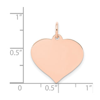 14k Rose Gold Heart Disc Charm XRM529/18