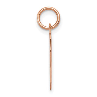 14k Rose Gold Plain .027 Gauge Engravable Heart Disc Charm XRM568/27