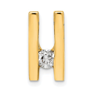 14k Yellow Gold AAA 4.1mm Diamond Slide Pendant