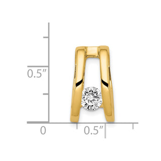 14k Yellow Gold A 5.25mm Diamond Slide Pendant XS229A
