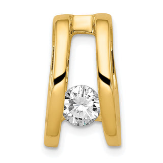 14k Yellow Gold A 5.25mm Diamond Slide Pendant XS229A
