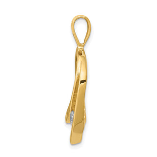 14k Yellow Gold Holds 1-4mm Stone, A Diamond Slide Pendant XS257A
