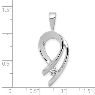 14k White Gold Holds 1-4mm Stone, A Diamond Slide Pendant