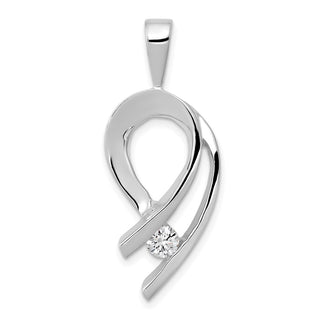 14k White Gold Holds 1-4mm Stone, A Diamond Slide Pendant