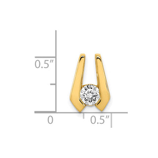 14k Yellow Gold AAA 4.5mm Diamond Slide Pendant XS503AAA