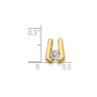 14k Yellow Gold A 3.75mm Diamond Slide Pendant