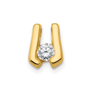 14k Yellow Gold AA 3.75mm Diamond Slide Pendant