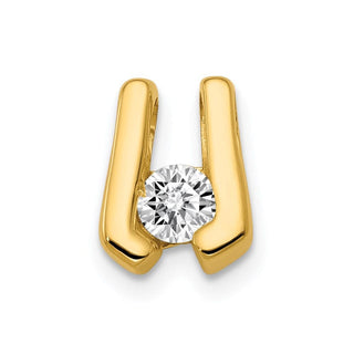 14k Yellow Gold AA 3.75mm Diamond Slide Pendant