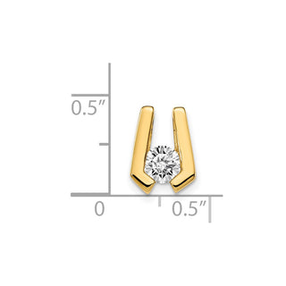 14k Yellow Gold A 4.5mm Diamond Slide Pendant XS510A
