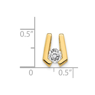 14k Yellow Gold A 4.5mm Diamond Slide Pendant XS510A