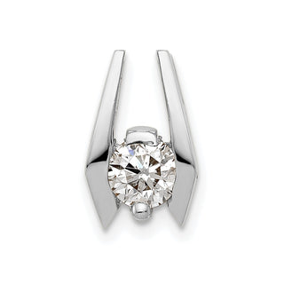 14k White Gold 5.25mm A Diamond Slide Pendant
