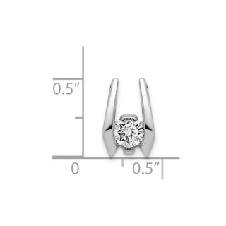 14k White Gold 4.75mm AA Diamond Slide Pendant