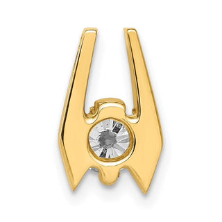 14k Yellow Gold 5.25mm A Diamond Slide Pendant