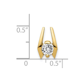 14k Yellow Gold 5.25mm A Diamond Slide Pendant
