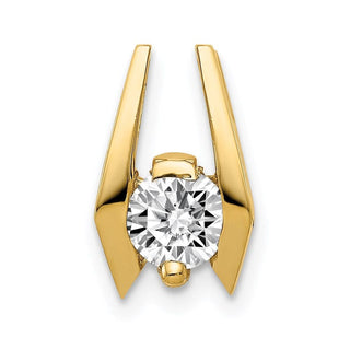 14k Yellow Gold 5.25mm A Diamond Slide Pendant