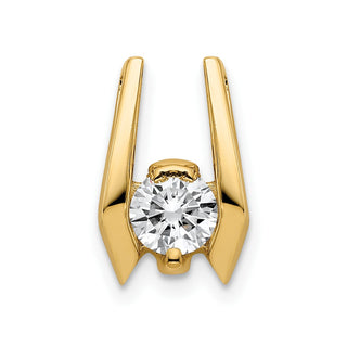 14k Yellow Gold 4.75mm AA Diamond Slide Pendant