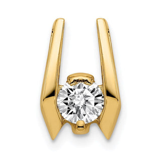 14k Yellow Gold 4.75mm AA Diamond Slide Pendant