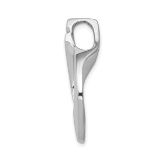 14k White Gold Holds 7-1.9mm Stones, AA Diamond Slide Pendant