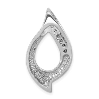 14k White Gold Holds 7-1.9mm Stones, VS Diamond Slide Pendant