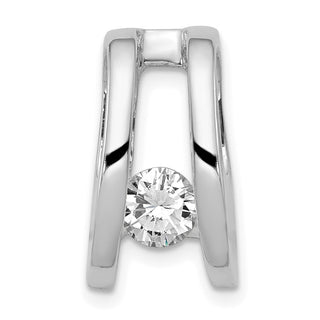 14k White Gold A 5.25mm Diamond Slide Pendant XSW56A
