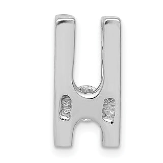 14k White Gold AA 4.1mm Diamond Slide Pendant