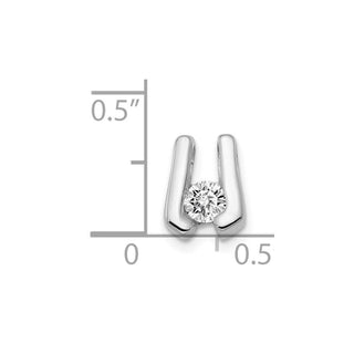 14k White Gold VS 3.75mm Diamond Slide Pendant