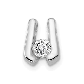 14k White Gold AAA 3.75mm Diamond Slide Pendant