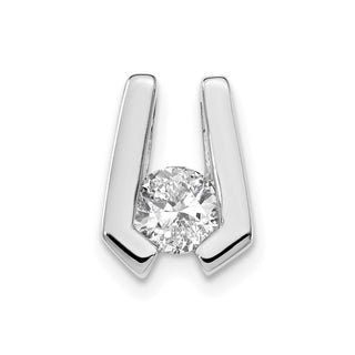 14k White Gold AAA 4.5mm Diamond Slide Pendant XSW65AAA