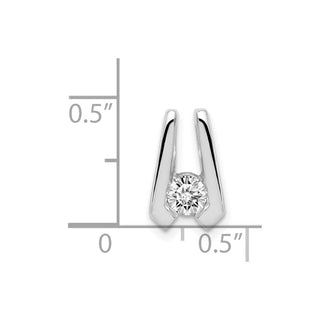 14k White Gold VS 4mm Diamond Slide Pendant