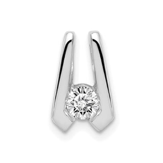 14k White Gold VS 4mm Diamond Slide Pendant