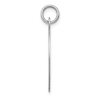 14k White Gold Plain .027 Gauge Oval Engravable Disc Charm XWM101/27