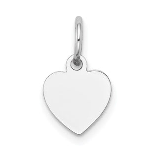 14k White Gold Plain .011 Gauge Engravable Heart Charm XWM115/11