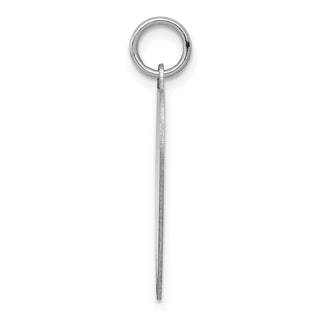 14k White Gold Plain .035 Gauge Engravable Heart Charm XWM120/35