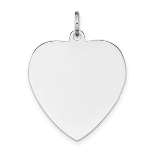 14k White Gold Plain .027 Gauge Engravable Heart Charm XWM120/27