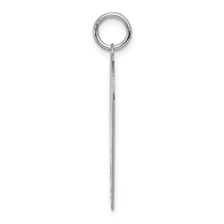 14k White Gold Plain .027 Gauge Engravable Heart Charm XWM121/27
