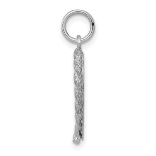 14k White Gold Etched Design .013 Gauge Engravable Heart Charm XWM122/13