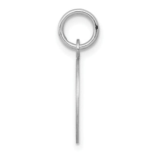 19mm x 13mm 14k White Gold Plain .013 Gauge Round Engravable Disc Charm