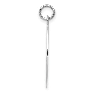 14K White Gold Plain .018 Gauge Elliptical Engravable Disc Charm