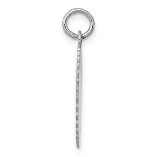 23mm x 18mm 14k White Gold .018 Gauge Engraveable Scalloped Disc Charm