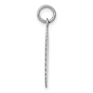 23mm x 18mm 14k White Gold .018 Gauge Engraveable Scalloped Disc Charm
