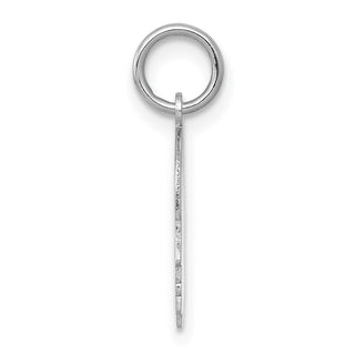 14k White Gold Plain Small Facing Right Engravable Boy Charm XWM47/11